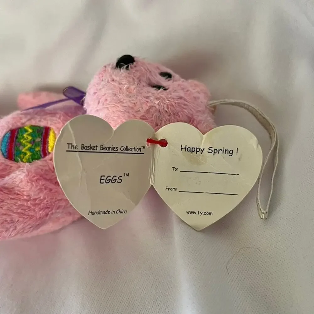 Ty Basket Beanies Eggs Pink Mini Bear Ornament
